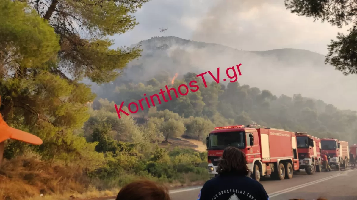Υπό έλεγχο η φωτιά στο Σπαθοβούνι Κορινθίας: Η μάχη της πυροσβεστικής